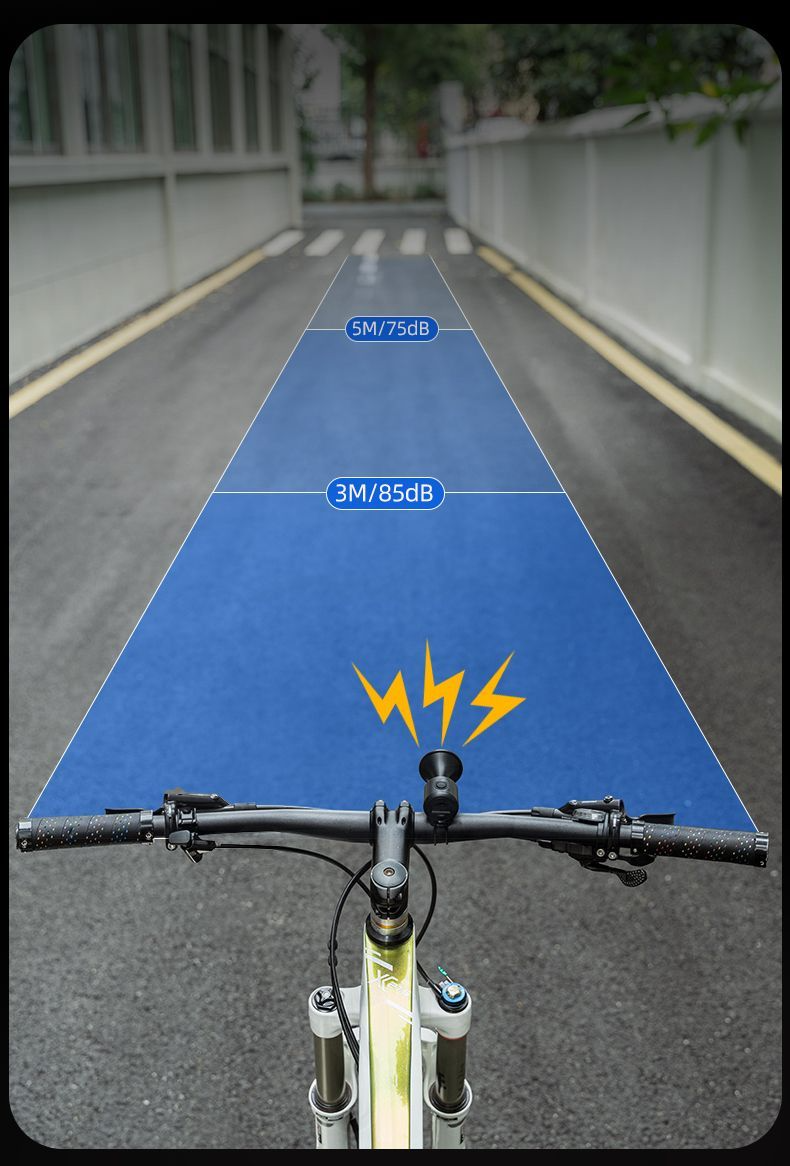 Klaxon de vélo universel Rock Brothers pour vélos électriques de route et de montagne, sonnette d'avertissement pour vélos d'enfants_voghion.com