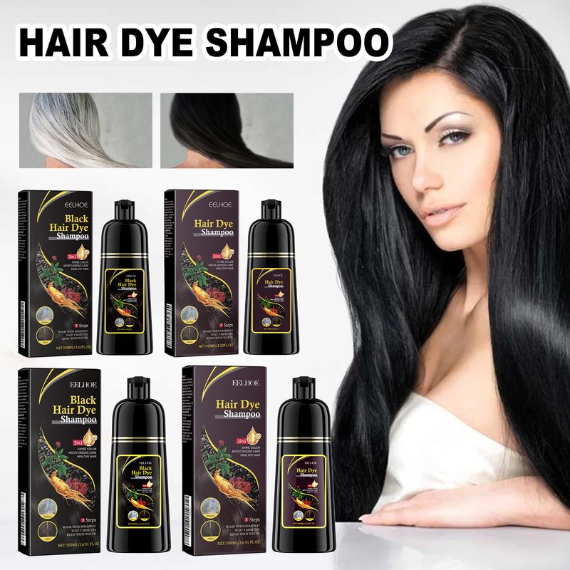 Polygonum Multiflorum essence Shampoo Idratante Nero per Capelli, Detergente, Riparatore e Ammorbidente_voghion.com