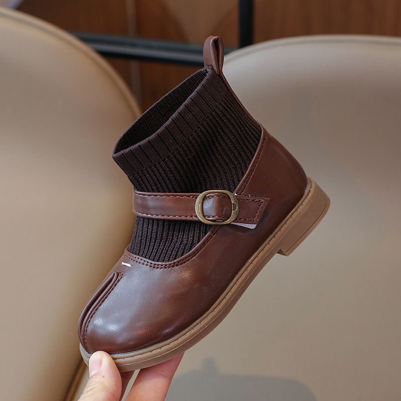 Bottes courtes décontractées en cuir pour filles, style britannique, nouvelle collection automne 2025_voghion.com
