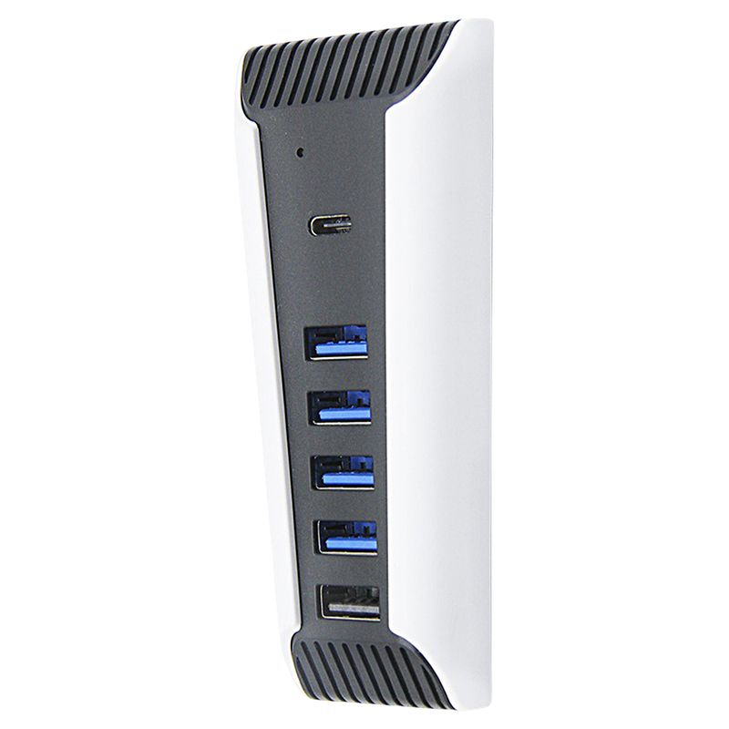 Kunjiuyou Dockingstation-Erweiterung, stabiler Ausgang, 5-in-1-Treiberfreie Übertragung, 5-Port-Erweiterungs-Hub-Ladegerät, USB-Extender für PS5, Schwarz_voghion.com