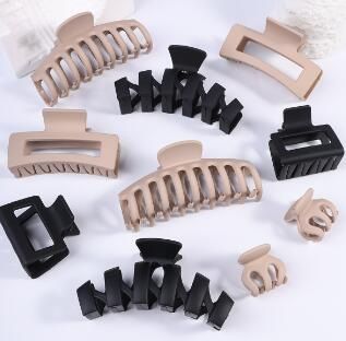 Multi-Style Claw Clip Set - Large Matte Back-of-Head Shower Updo Clips - Simple Elegant Shark Clip Collection_voghion.com