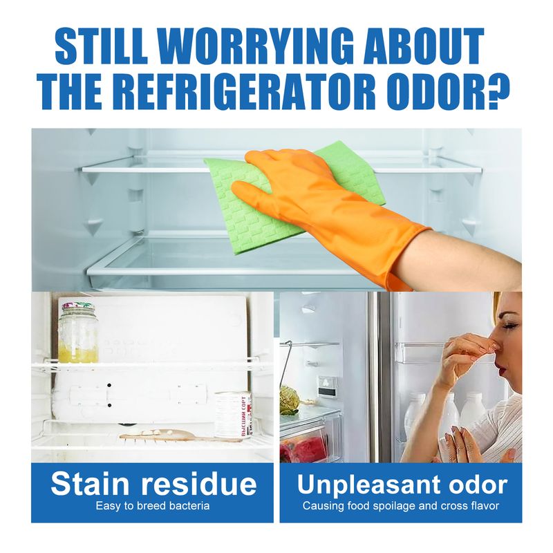 Jakehoe Refrigerator Cleaning Sheet Refrigerator Microwave Oven To Remove Oil And Odor Multi-Purpose Cleaning Sheet_voghion.com