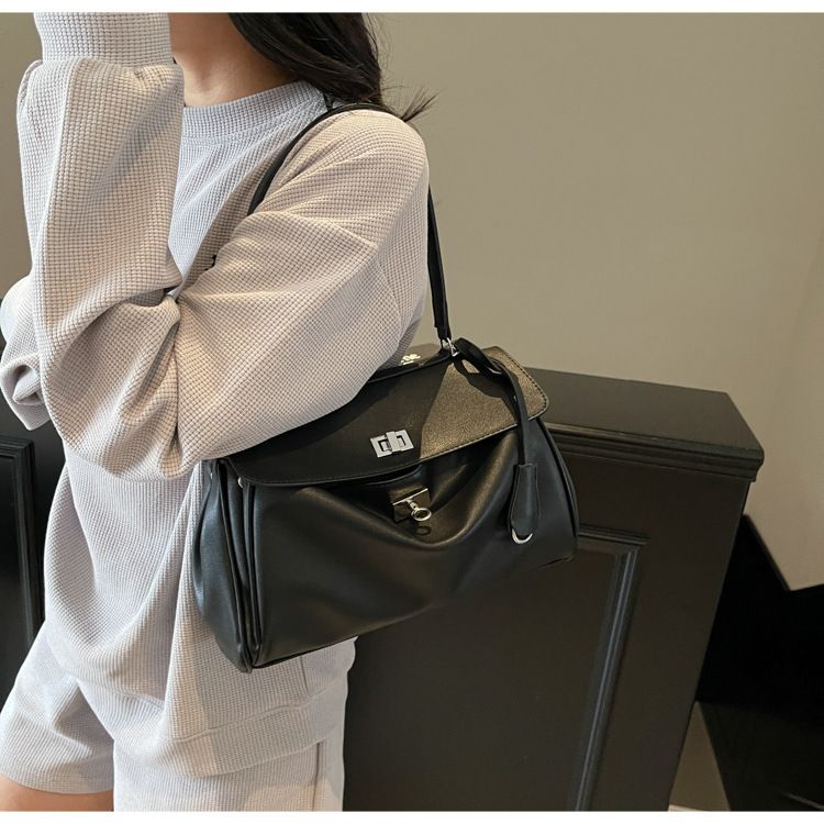 Borsa minimalista 2025 autunno/inverno nuova borsa Kelly da pendolare borsa a tracolla casual elegante e versatile_voghion.com