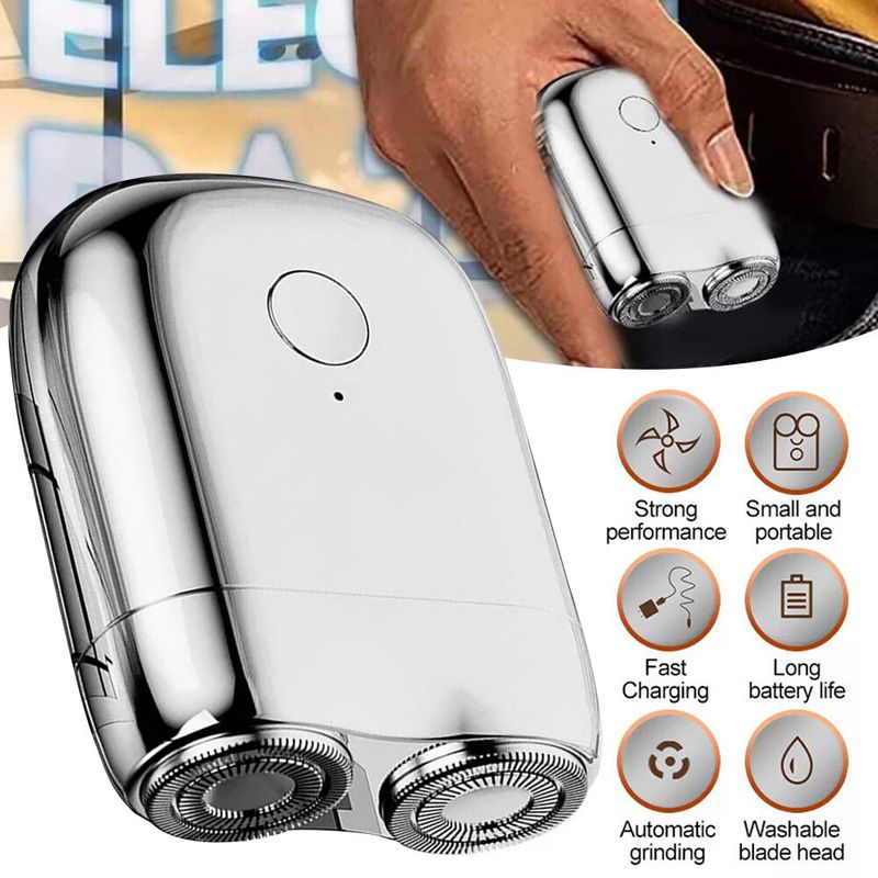 Mini-Rasur Tragbarer Elektrorasierer für Männer Razor USB wiederaufladbar Home Travel_voghion.com