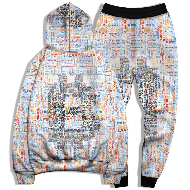 Felpa da uomo con stampa a lettere 3D alla moda, con coulisse, felpa da coppia, set da due pezzi_voghion.com