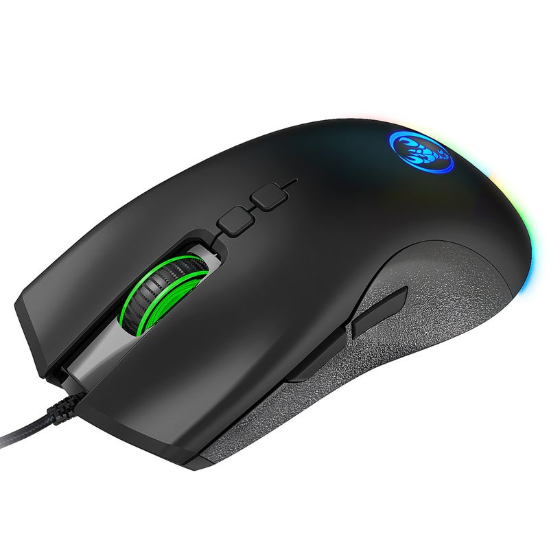 A883 krāsaina kvēlojoša 7D spēļu pele, Esports vadu pele 6400dpi regulējama makro programmēšana_voghion.com