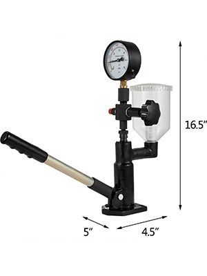 VEVOR 400Bar 6000PSI Diesel Fuel Injector Tester Diesel Injector Nozzle Tester With Dual Scale Gauge To Adjust Injector Nozzle Pressure And Testing Diesel Injector Nozzle Pop Pressure Tester_voghion.com