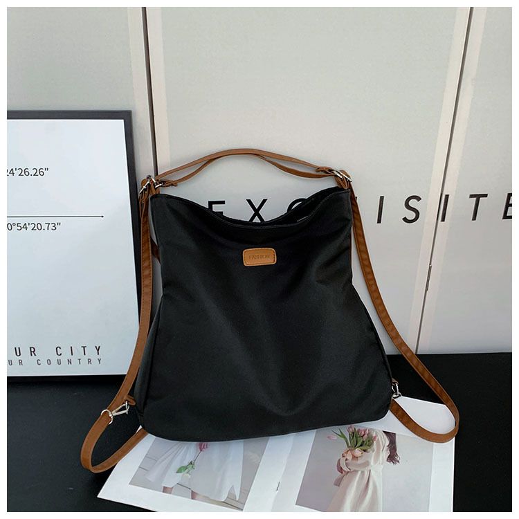 Large capacity backpack popular simple commuting underarm tote fashionable trend women's texture canvas bag_voghion.com