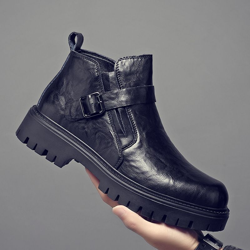 Martin Boots Herren Wind Fleece Herren Medium Help Chelsea Bullock Side Zipper Casual Boots_voghion.com