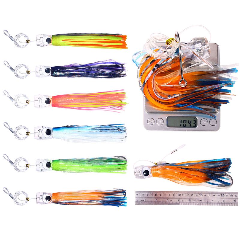 Trolling Soft 6 Colors 9inch Acrylic Octopus Bionic Boat Sea Fishing Lure Tuna Bait_voghion.com