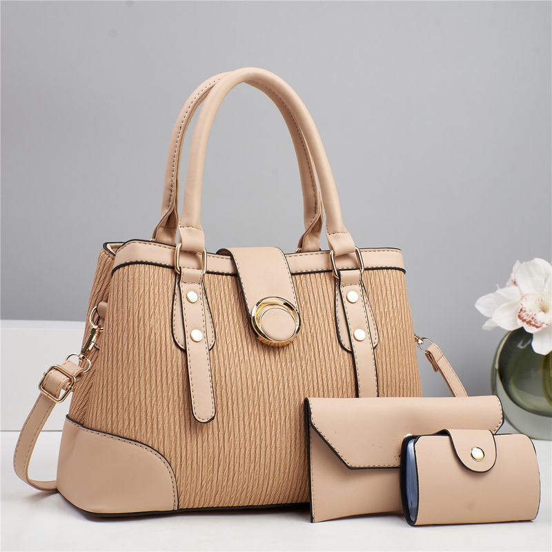 Damentaschen Gestreifte Handtasche Tasche Mutter-Kind-Tasche Dreiteiliges Set Mode Schulter Messenger Bag Damentasche Klassische Taschen_voghion.com