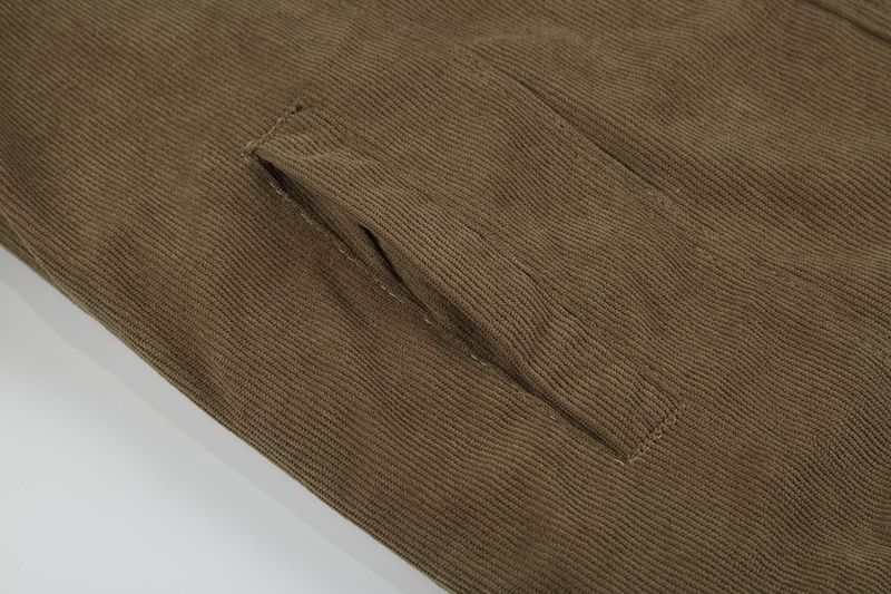 Men's Clothing Autumn And Winter Long Sleeved Lapel Corduroy Plus Velvet Jacket_voghion.com