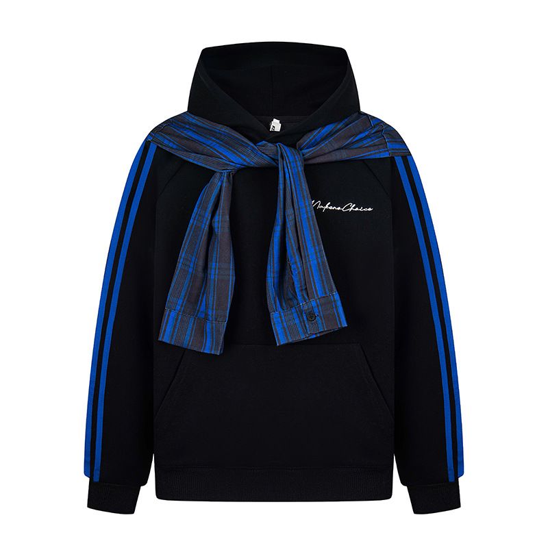 Felpa con cappuccio staccabile con ricamo a lettere americane, stile unisex, autunno 2025, stile ampio per coppia_voghion.com