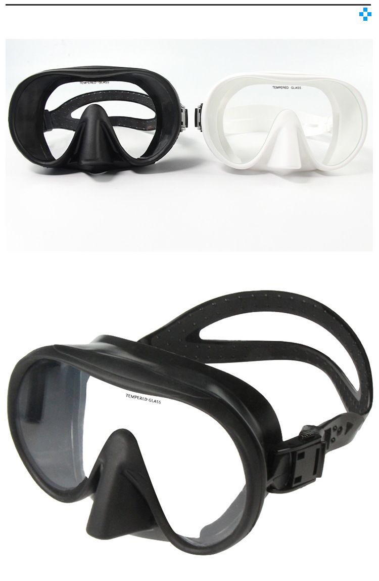 Diving Goggles Adult One-piece Wide-angle Silicone Deep Diving Snorkeling Mask_voghion.com