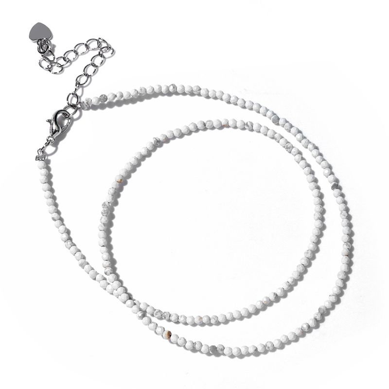 Collier de perles à facettes de 2 mm pour femme, en pierre naturelle, agate, cristal, œil de tigre, quartz, ras du cou, mini, simple, bijoux pour femmes_voghion.com