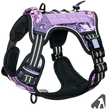 Tactical Pet Dog Metal Iron Explosion-Proof Thickened Nylon Harness For Medium And Large Dogs Overseas_voghion.com