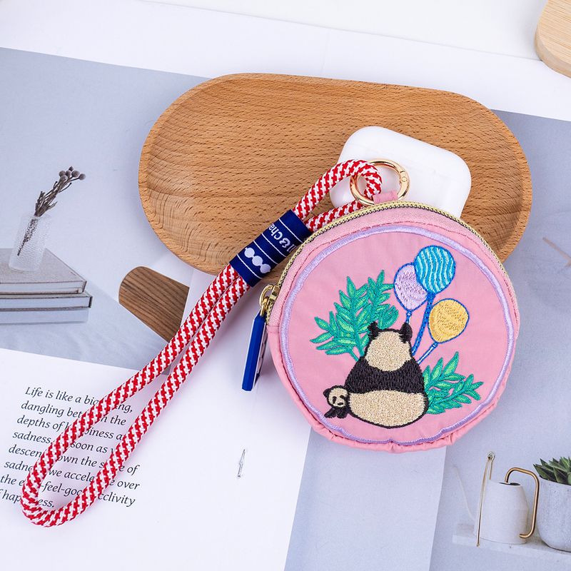 Summer New Embroidered Coin Purse Handheld Small Bag Versatile Casual Daily Waterproof Storage Key Earphone Handbag_voghion.com