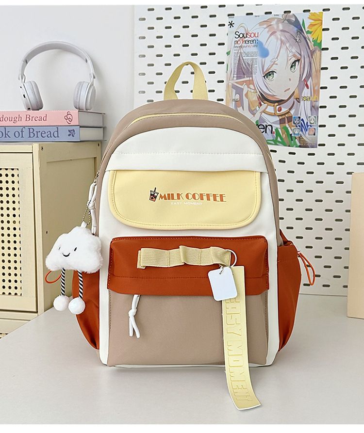 Lightweight Nylon Backpack For Girls - Stylish School & Travel Daypack With Cushioned Straps, Multiple Colors_voghion.com
