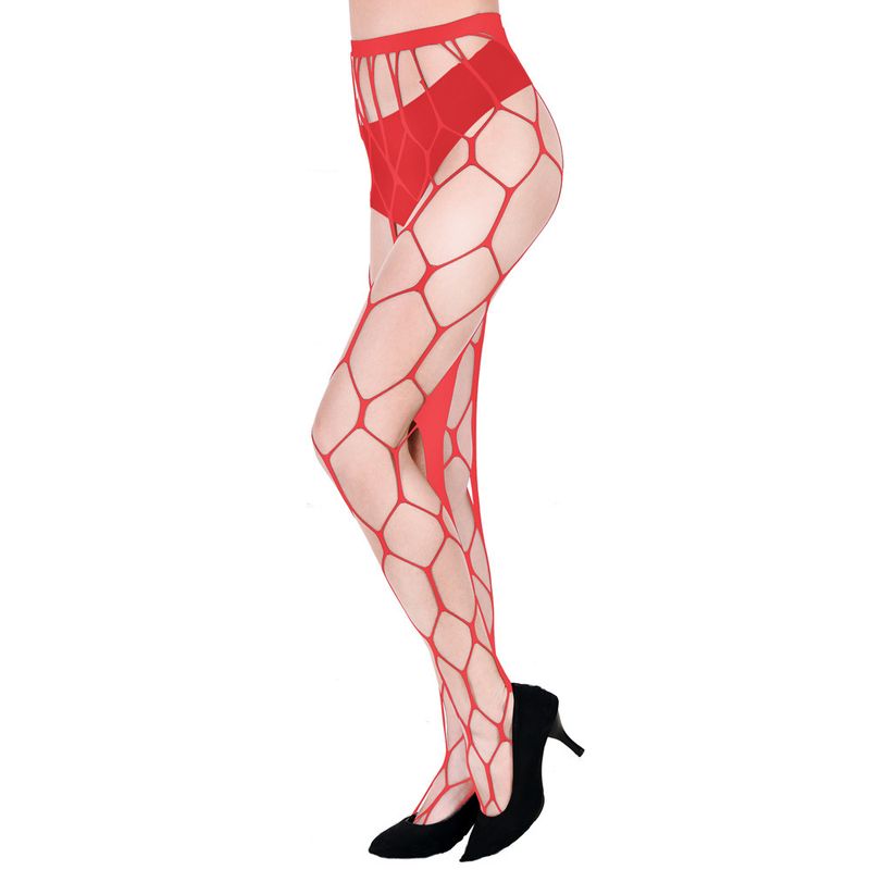 2025d Sexy Fishnet Tights With Wide Edges, Transparent Hollow Design, Large Holes W011_voghion.com