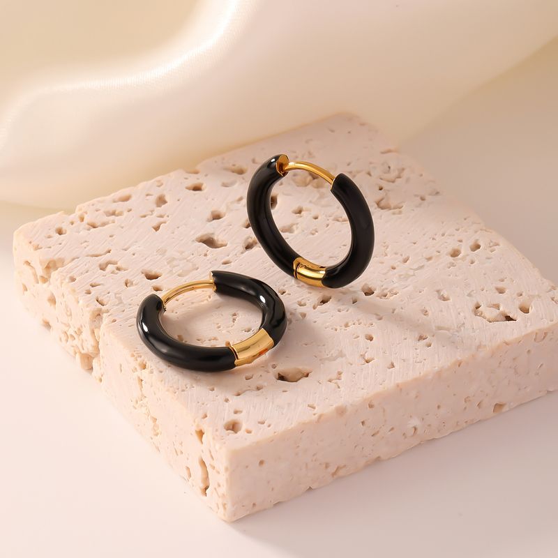 Joseph Uomo e Donna Semplice Design di Alta Qualità Nicchia All-match Luce Lusso Anello Colore Orecchio Fibbia Orecchini_voghion.com