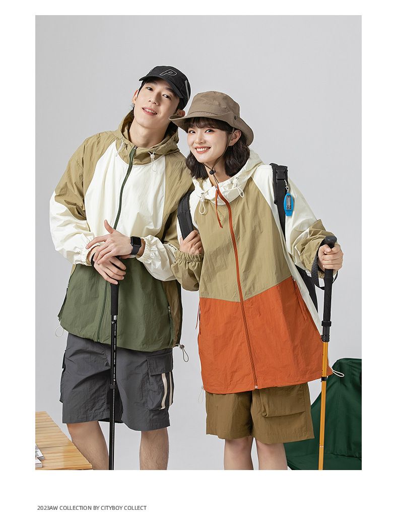 Felpa con cappuccio con protezione solare UPF50+ per gli amanti delle attività all'aria aperta - Giacca da pesca unisex leggera, traspirante e anti-UV per campeggio, escursionismo ed estate_voghion.com