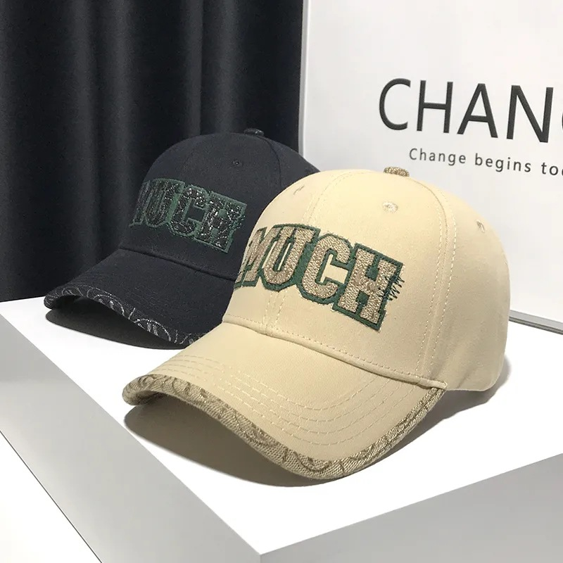 2023 Autumn and winter new high quality women's embroidered letter baseball cap small fragrant wind with hard top face small cap_voghion.com