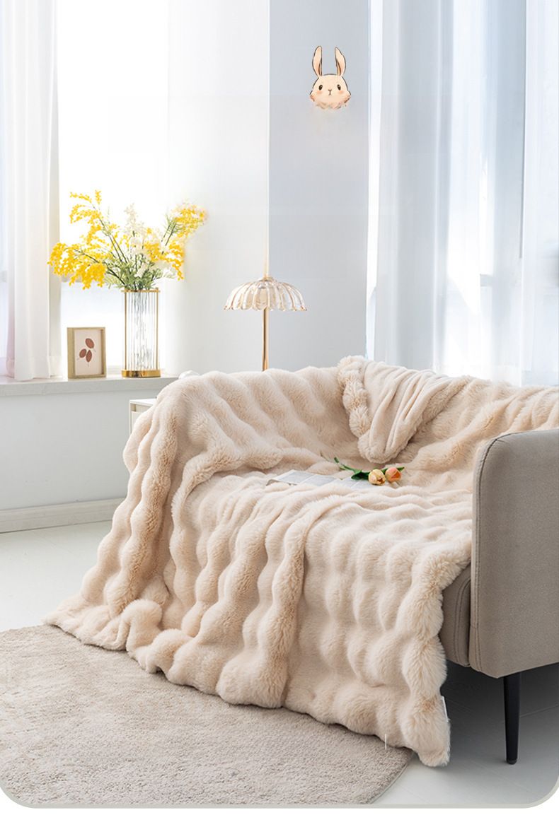 Coperta Bubble Rabbit Coperta per divano matrimoniale Coperta per aria condizionata per quattro stagioni Coperta per pisolino in ufficio Coperta di copertura_voghion.com