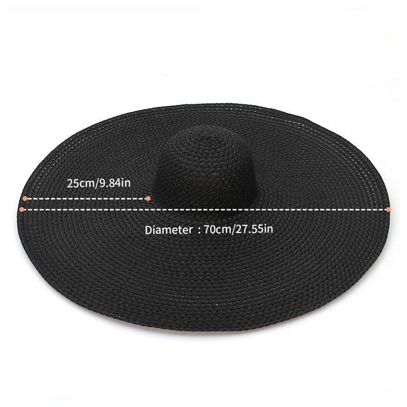 New Arrivals GEMVIE Summer Large Wide Brim Foldable Hats for Women Oversized Sun Shade Travel Straw Lady UV Protection Beach Hat_voghion.com