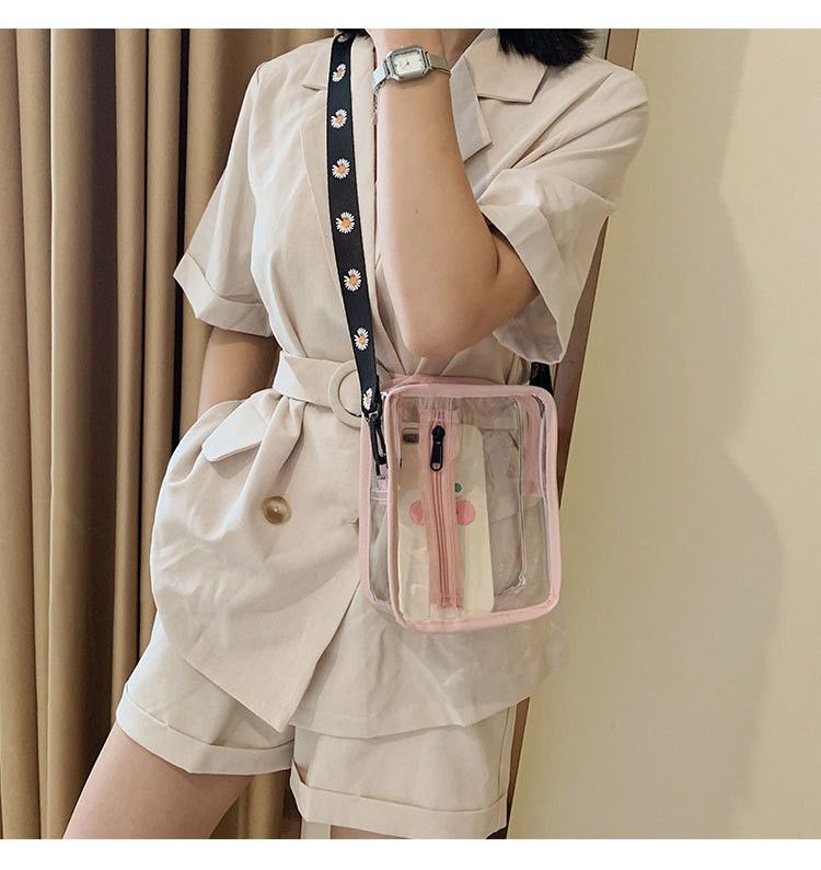 Coreano Trasparente Piccolo Quadrato Per Le Donne Nuovo Telefono Monospalla Alla Moda Trendy Ins Stile Crossbody Studente Ita_voghion.com