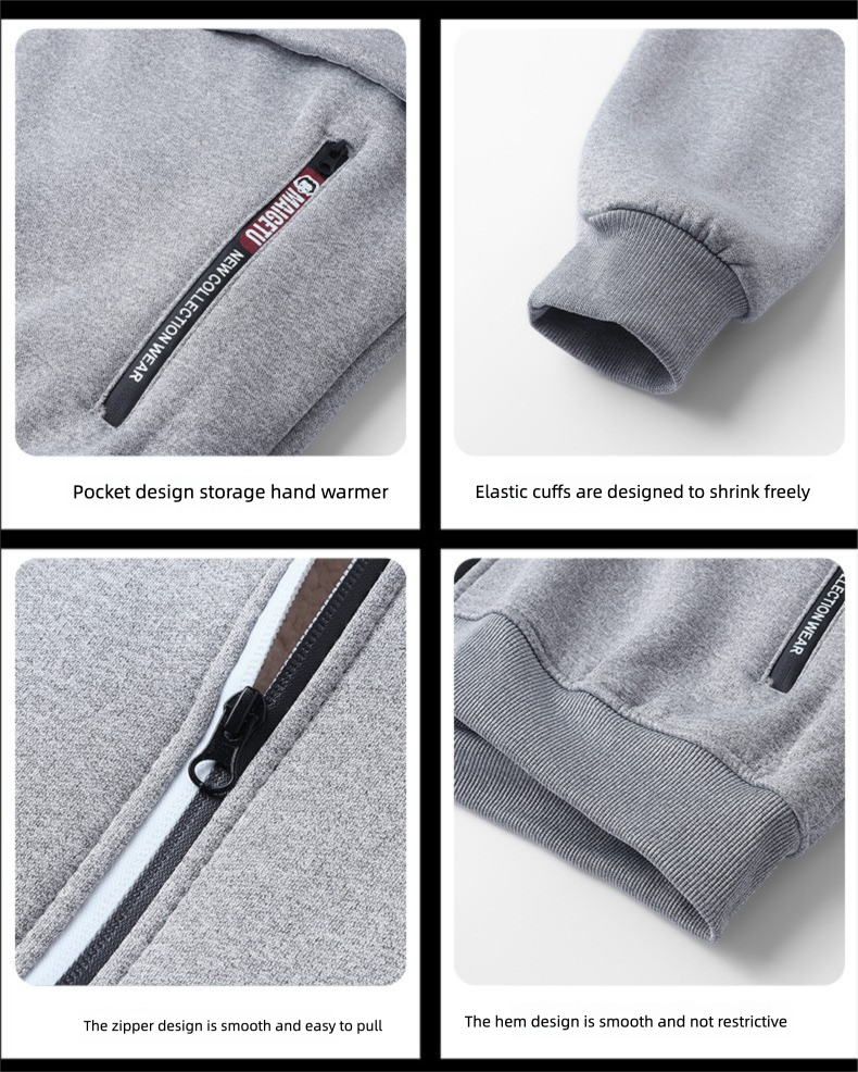 Giacca da uomo calda primavera autunno inverno in lana di agnello, felpa spessa, cardigan con cappuccio, taglia europea, casual, semplice, attuale_voghion.com