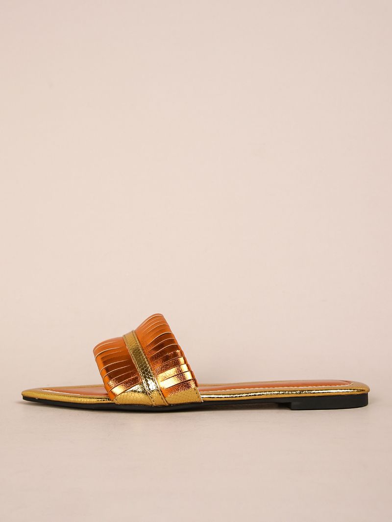 Damenschuhe Heißer Verkauf Flache Hausschuhe Sommer Neues Nischendesign Spitz Offene Spitze Breite Sandalen Mittlerer OstenGoldene Schuhe_voghion.com