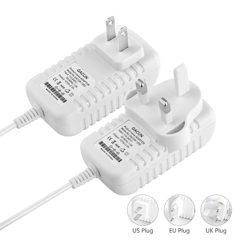 Weiß 12V 2A AC 110V-240V ZU DC Netzteil Adapter US EU UK Stecker 5,5x2,1mm Stecker Für 5050 3528 Streifen LED CCTV Kamera_voghion.com