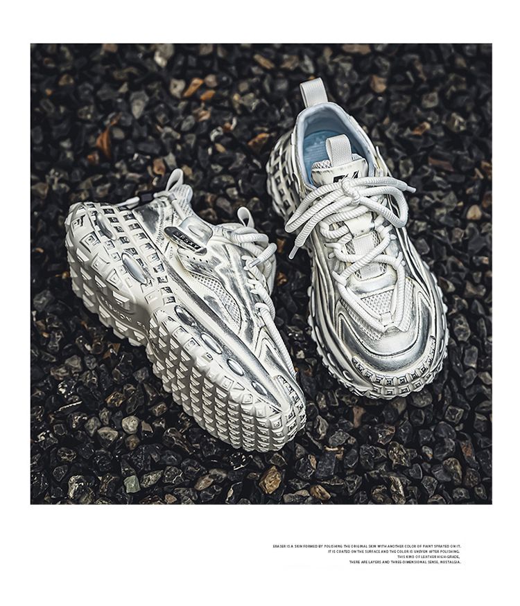 Men’s Shoes mesh breathable sports casual shoes non slip height increasing student personality dad shoes trendy shoes_voghion.com