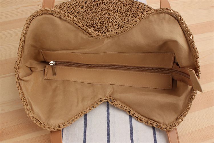 Sacs pour femmes, style une pièce, nouveau sac tissé creux, sac à bandoulière simple à la mode, sac tissé en corde de papier, sac décontracté pour femmes, sac de plage_voghion.com