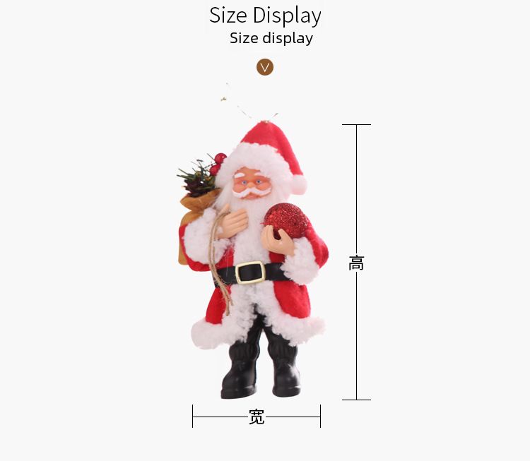 Haube Neue Weihnachtsdekorationen Harz Weihnachtsmann Ornamente Stehende Haltung Kleine Puppe Ornamente Puppenanhänger_voghion.com