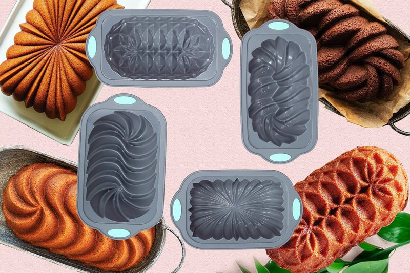 Conjunto de silicone para assar bolos - Formas retangulares com padrões de lótus, espiral, trançado e clássico, pudim, pães, bolos, utensílios de cozinha para assar_voghion.com