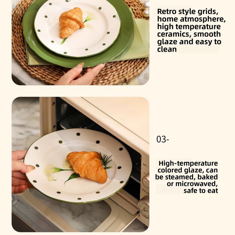 French Calla Lily Tableware Set Home Light Luxury High-end Ceramic Bowl Plate Box New Wedding Gift_voghion.com