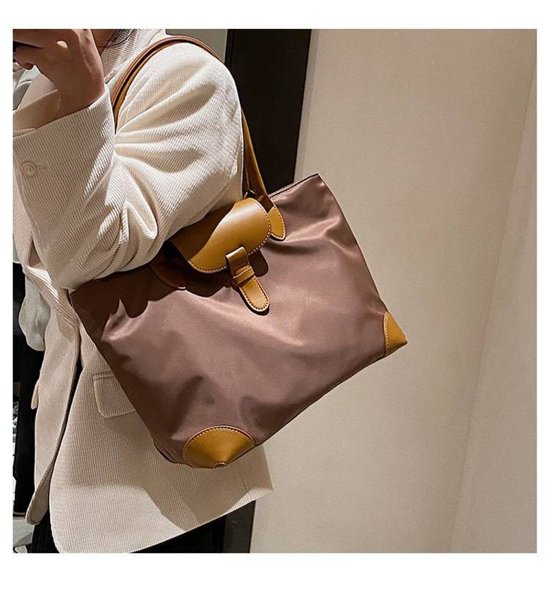Nuevas tendencias modische einfache Damenhandtasche lässige einfarbige Umhängetasche_voghion.com