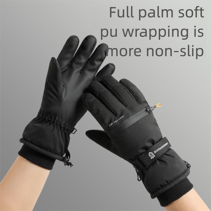 Gants d'hiver professionnels pour le ski, le ski, les sports de plein air, la conduite de voitures électriques et les écrans tactiles. Épais et chauds._voghion.com