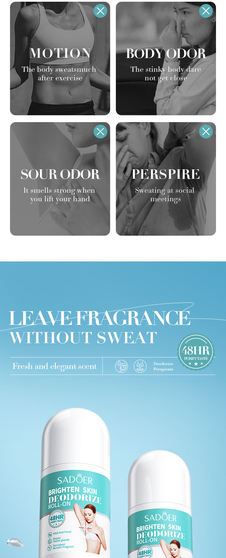 Full English Antiperspirant 50ml SADOER Long-lasting Fragrance Refreshing Non-sticky Roll-on Deodorant_voghion.com