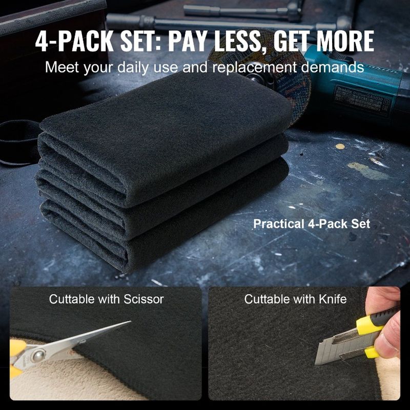 Flame Blanket 37 Pack Retardant 4 Felt Welding Resistant Carbon Up 1800F X Heat Car Welding 36 Set Blanket Blanket To Cuttable_voghion.com