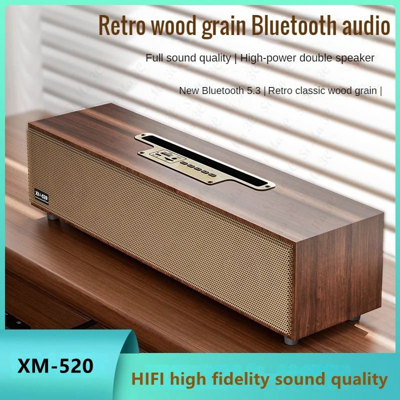 Subwoofer Retro Computer Multifunctional Desktop Bluetooth Speaker Wooden FM Radio Echo Wall Caixa De Som AUX \ TF_voghion.com