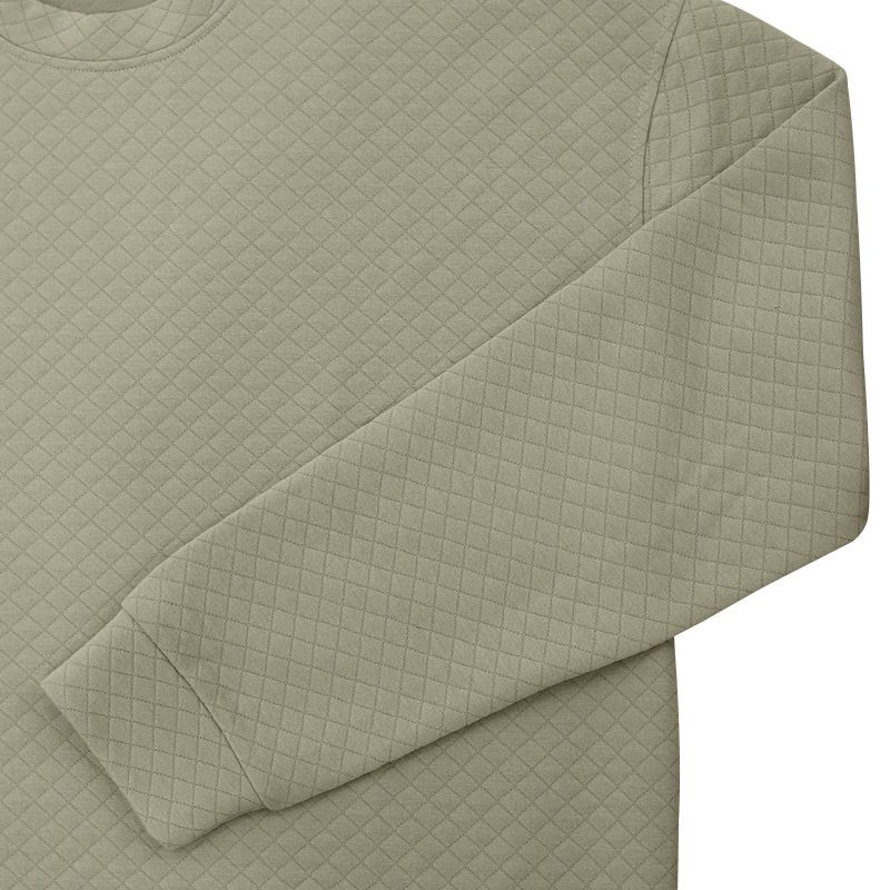 Herenkleding lente heren trend kleine vierkante ronde hals trui casual losse gebreide lange mouwen tops heren_voghion.com