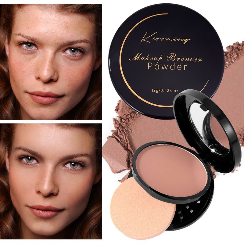Powder Cake 4 Farben Wasserfester Concealer Aufhellender langanhaltender Make-up ohne Verschmieren Puder_voghion.com