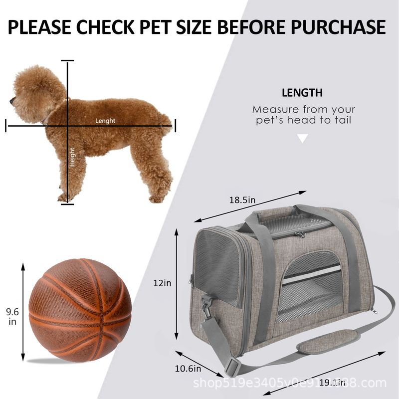 Portable Carrier Handheld Crossbody Box Foldable Breathable Cat Dog Bag Pet Travel_voghion.com