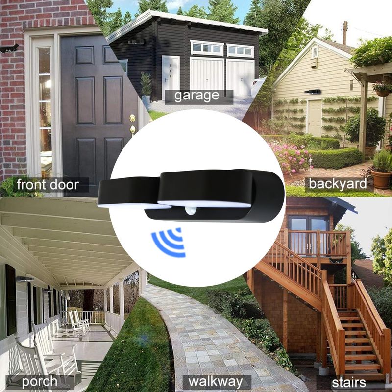 10W Solar Wall Light, White LED Outdoor Sconce For Garden & Villa – Adjustable Brightness, ABS Housing Dusk-to-Dawn Sensor_voghion.com
