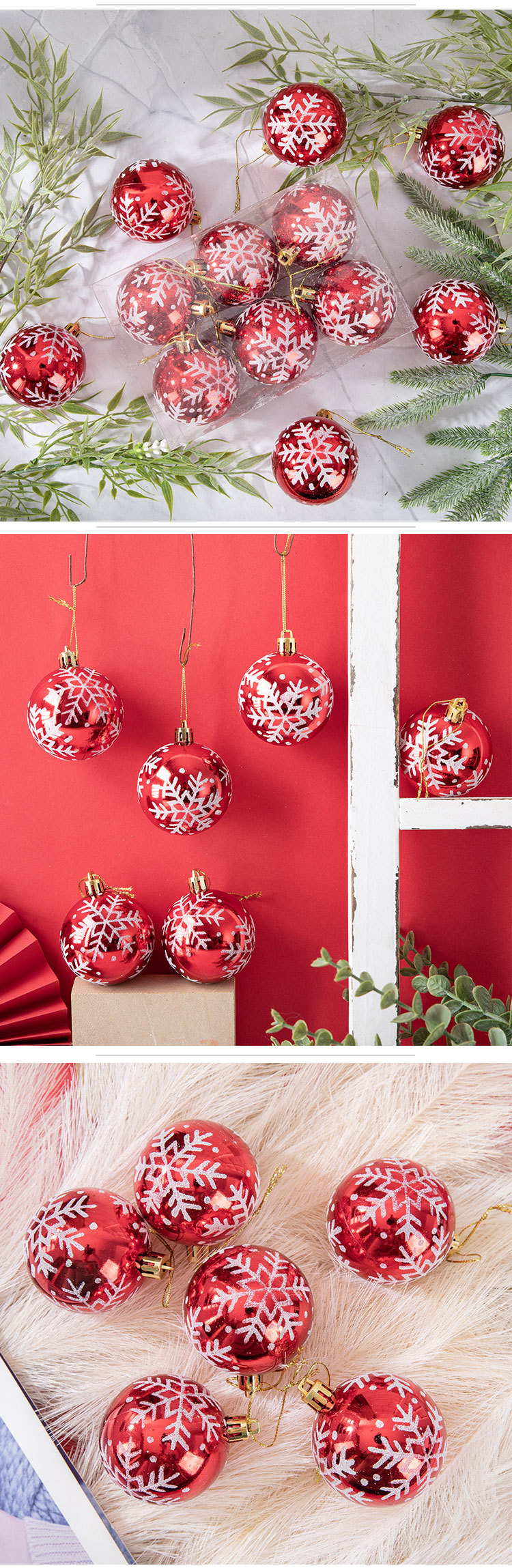 Fiore finto rosso palla di Natale stile elettroplaccato fiore artificiale produttore decorazione per la casa matrimonio transfrontaliero all'ingrosso CF99101_voghion.com