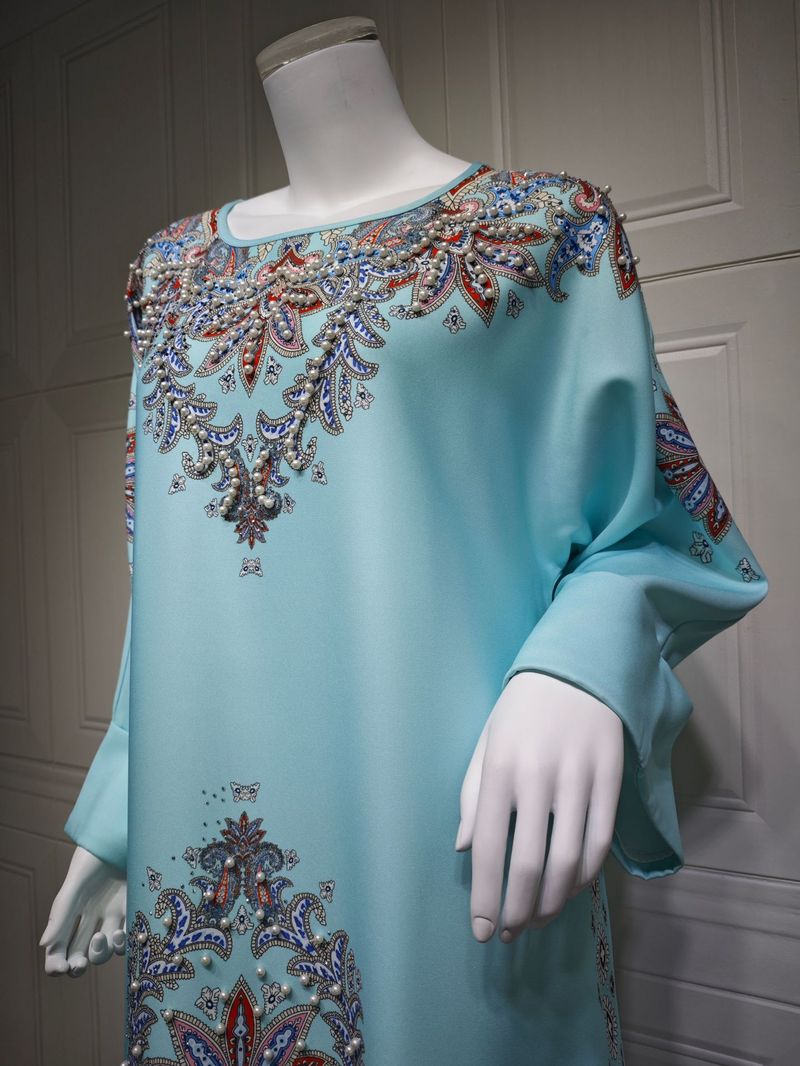 Muslimische Abaya Mit Seilstickerei, Damenrobe, Tradicionell, Modern, Wunderschön, Ramadan_voghion.com