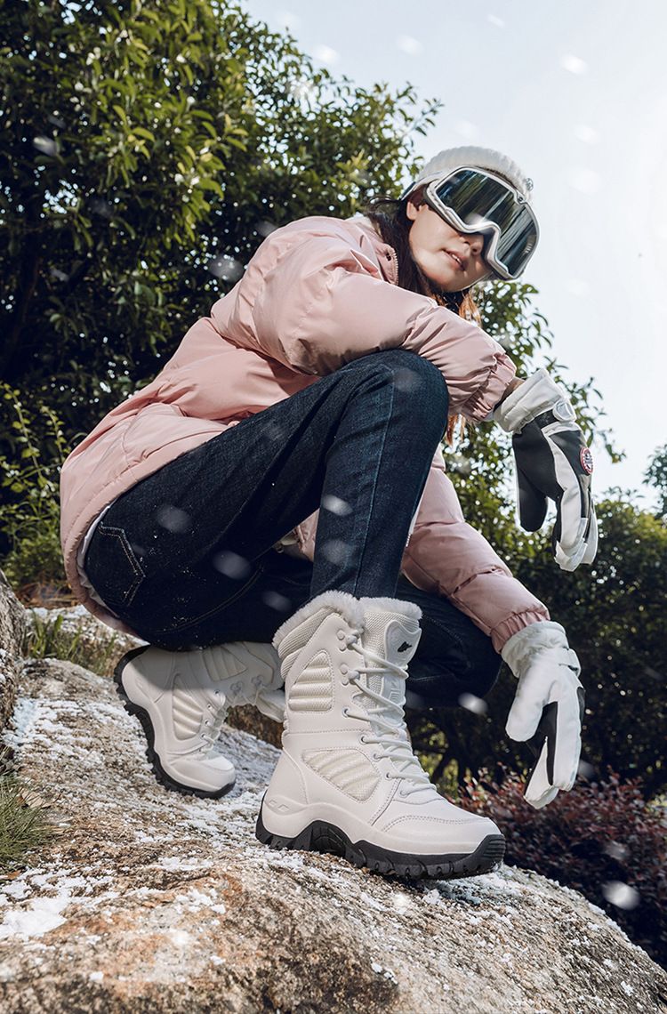 Warm High Top Hiking And Skiing Training Boots, High Top Combat Military Boots, Hiking Shoes_voghion.com