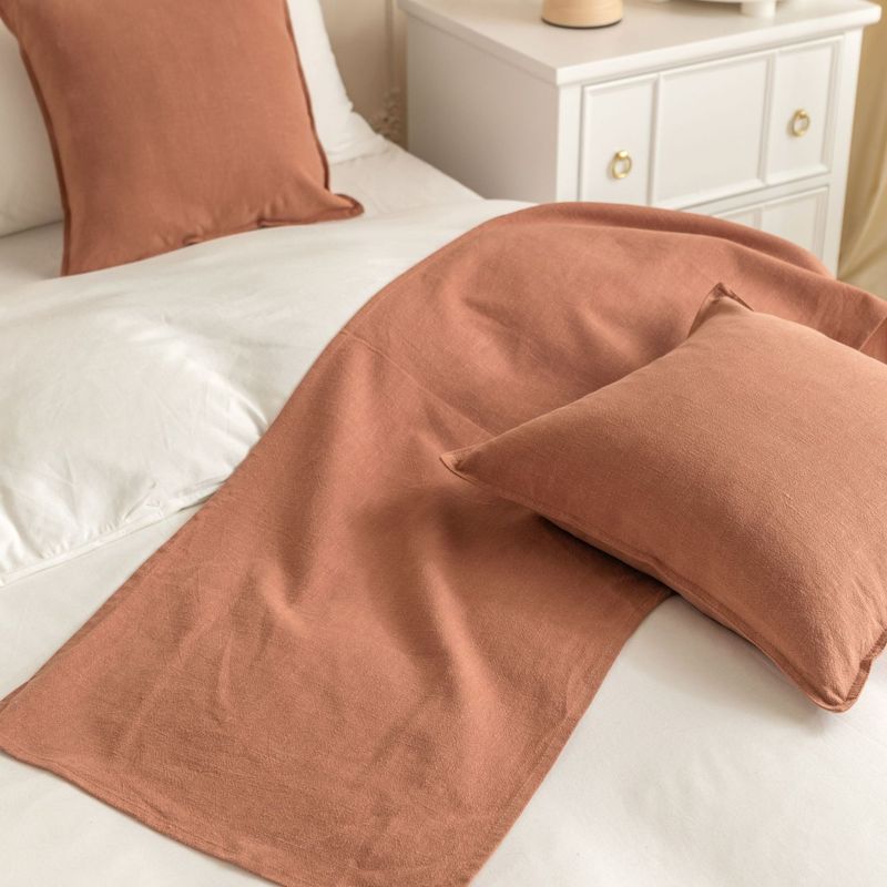 Bandiera da letto in lino di cotone tinta unita in stile europeo e americano, asciugamano da letto in lino di cotone per hotel, hotel, locanda_voghion.com
